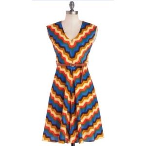 ModCloth Know Every Angle Dress in Zig Zag